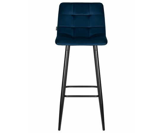Набор 2 шт Стул барный DOBRIN NICOLE, черные матовые ножки, темно-синий велюр (108-95), Вариант: черные матовые ножки, темно-синий велюр (108-95), изображение 7 | Интернет магазин мебели и декора LifeDekor