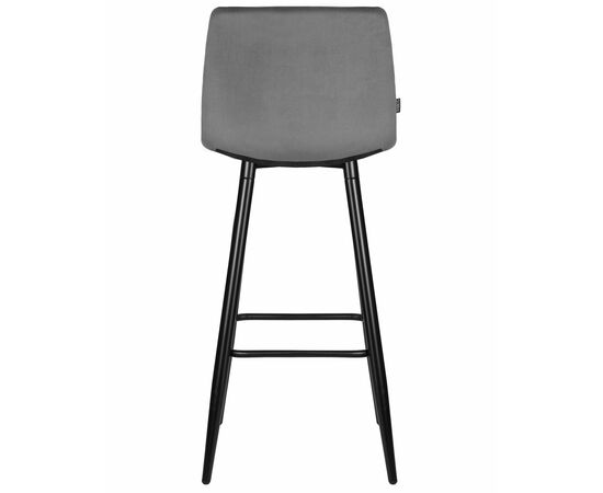 Набор 2 шт Стул барный DOBRIN NICOLE, черные матовые ножки, темно-серый велюр (108-91), Вариант: черные матовые ножки, темно-серый велюр (108-91), изображение 6 | Интернет магазин мебели и декора LifeDekor