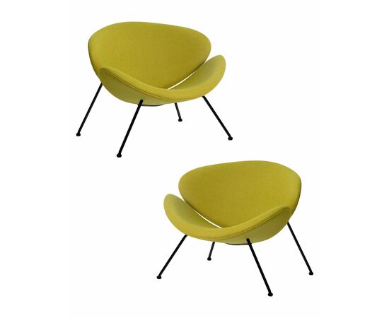 Набор 2 шт Кресло дизайнерское DOBRIN EMILY, светло-зеленая ткань AF3, черное основание, Вариант: светло-зеленая ткань AF3, черное основание | Интернет магазин мебели и декора LifeDekor