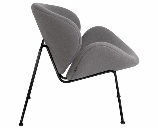 Набор 2 шт Кресло дизайнерское DOBRIN EMILY, серая ткань AF7, черное основание, Вариант: серая ткань AF7, черное основание, изображение 4 | Интернет магазин мебели и декора LifeDekor