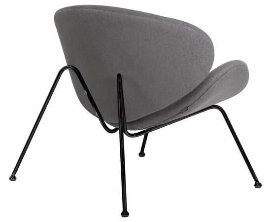 Набор 2 шт Кресло дизайнерское DOBRIN EMILY, серая ткань AF7, черное основание, Вариант: серая ткань AF7, черное основание, изображение 5 | Интернет магазин мебели и декора LifeDekor