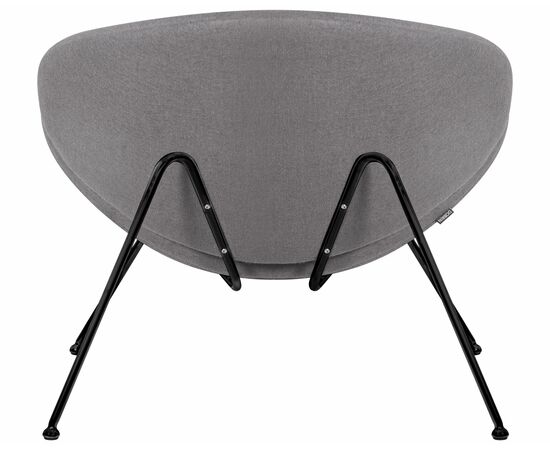 Набор 2 шт Кресло дизайнерское DOBRIN EMILY, серая ткань AF7, черное основание, Вариант: серая ткань AF7, черное основание, изображение 6 | Интернет магазин мебели и декора LifeDekor