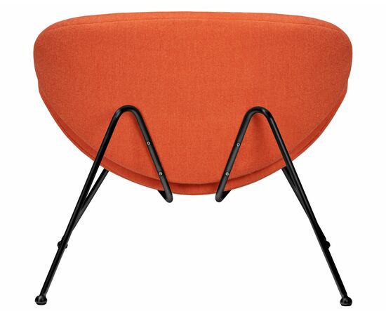 Набор 2 шт Кресло дизайнерское DOBRIN EMILY, оранжевая ткань AF, черное основания, Вариант: оранжевая ткань AF, черное основания, изображение 6 | Интернет магазин мебели и декора LifeDekor