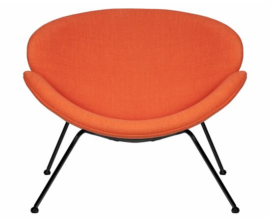 Набор 2 шт Кресло дизайнерское DOBRIN EMILY, оранжевая ткань AF, черное основания, Вариант: оранжевая ткань AF, черное основания, изображение 7 | Интернет магазин мебели и декора LifeDekor