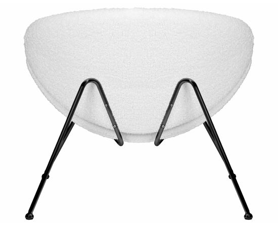 Набор 2 шт Кресло дизайнерское DOBRIN EMILY, белый (букле) ткань, черное основание, Вариант: белый (букле) ткань, черное основание, изображение 6 | Интернет магазин мебели и декора LifeDekor