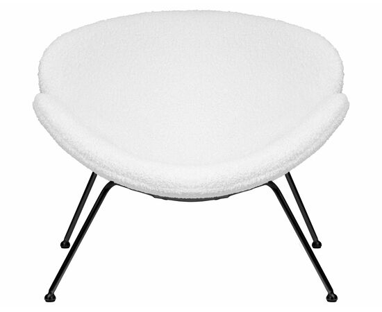 Набор 2 шт Кресло дизайнерское DOBRIN EMILY, белый (букле) ткань, черное основание, Вариант: белый (букле) ткань, черное основание, изображение 7 | Интернет магазин мебели и декора LifeDekor