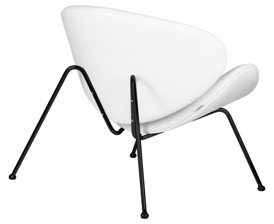 Набор 2 шт Кресло дизайнерское DOBRIN EMILY, белый винил YP17, черное основание, Вариант: белый винил YP17, черное основание, изображение 5 | Интернет магазин мебели и декора LifeDekor