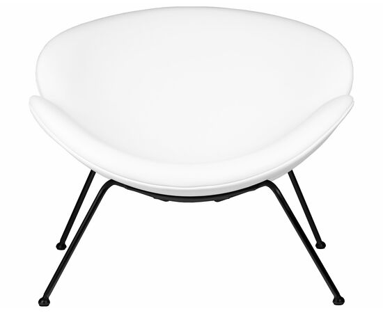 Набор 2 шт Кресло дизайнерское DOBRIN EMILY, белый винил YP17, черное основание, Вариант: белый винил YP17, черное основание, изображение 7 | Интернет магазин мебели и декора LifeDekor