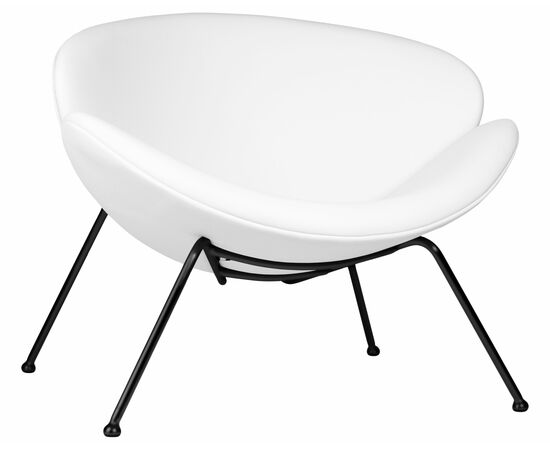 Набор 2 шт Кресло дизайнерское DOBRIN EMILY, белый винил YP17, черное основание, Вариант: белый винил YP17, черное основание, изображение 8 | Интернет магазин мебели и декора LifeDekor