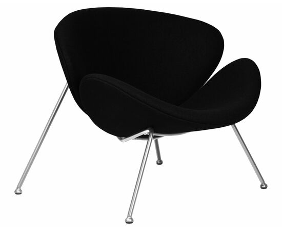 Набор 2 шт Кресло дизайнерское DOBRIN EMILY, черный ткань AF9, хромированная сталь, Вариант: черный ткань AF9, хромированная сталь, изображение 3 | Интернет магазин мебели и декора LifeDekor