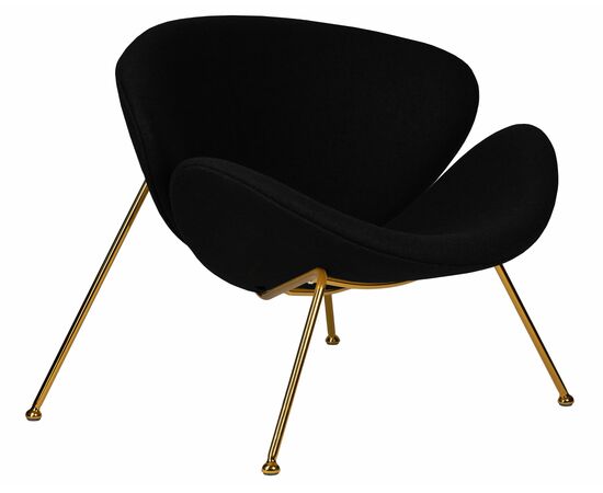 Набор 2 шт Кресло дизайнерское DOBRIN EMILY, черный ткань AF9, золотое основание, Вариант: черный ткань AF9, золотое основание, изображение 3 | Интернет магазин мебели и декора LifeDekor