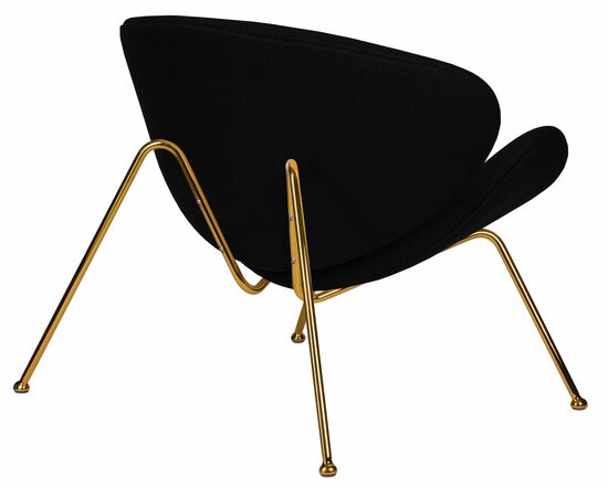 Набор 2 шт Кресло дизайнерское DOBRIN EMILY, черный ткань AF9, золотое основание, Вариант: черный ткань AF9, золотое основание, изображение 5 | Интернет магазин мебели и декора LifeDekor