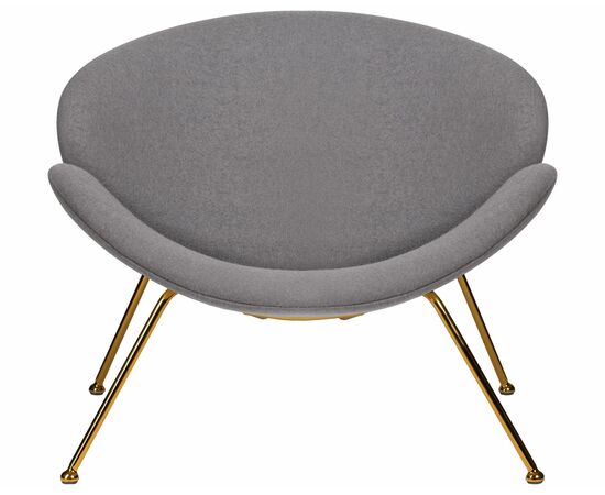 Набор 2 шт Кресло дизайнерское DOBRIN EMILY, серая ткань AF7, золотое основание, Вариант: серая ткань AF7, золотое основание, изображение 7 | Интернет магазин мебели и декора LifeDekor