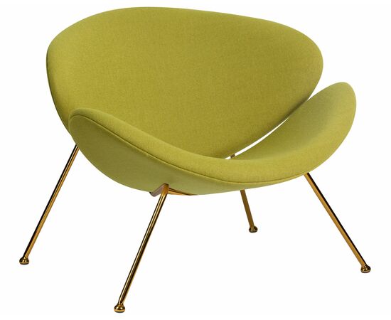 Набор 2 шт Кресло дизайнерское DOBRIN EMILY, светло-зеленая ткань AF3, золотое основание, Вариант: светло-зеленая ткань AF3, золотое основание, изображение 2 | Интернет магазин мебели и декора LifeDekor
