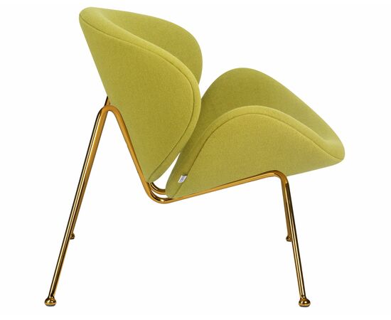 Набор 2 шт Кресло дизайнерское DOBRIN EMILY, светло-зеленая ткань AF3, золотое основание, Вариант: светло-зеленая ткань AF3, золотое основание, изображение 4 | Интернет магазин мебели и декора LifeDekor