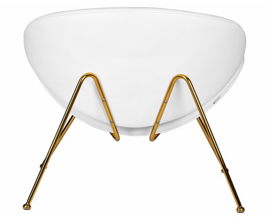 Набор 2 шт Кресло дизайнерское DOBRIN EMILY, белый винил YP17, золотое основание, Вариант: белый винил YP17, золотое основание, изображение 6 | Интернет магазин мебели и декора LifeDekor