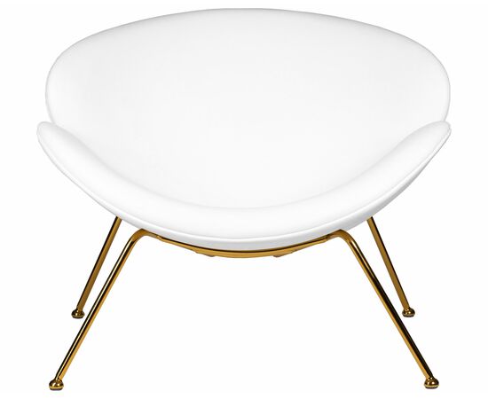 Набор 2 шт Кресло дизайнерское DOBRIN EMILY, белый винил YP17, золотое основание, Вариант: белый винил YP17, золотое основание, изображение 7 | Интернет магазин мебели и декора LifeDekor