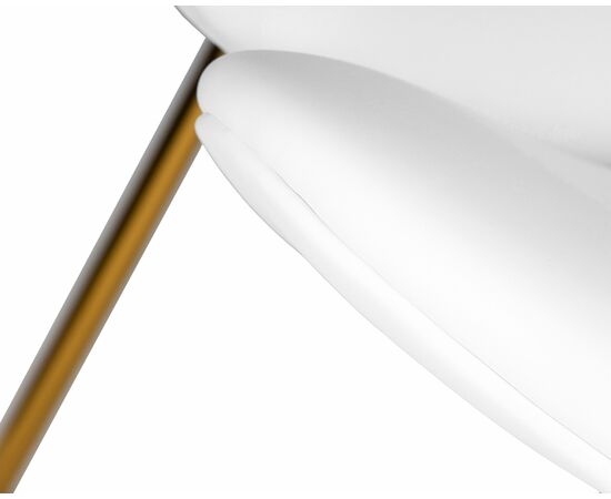 Набор 2 шт Кресло дизайнерское DOBRIN EMILY, белый винил YP17, золотое основание, Вариант: белый винил YP17, золотое основание, изображение 9 | Интернет магазин мебели и декора LifeDekor