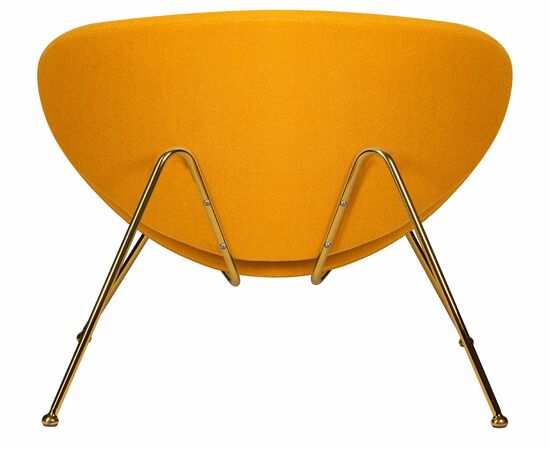 Набор 2 шт Кресло дизайнерское DOBRIN EMILY, желтая ткань AF13, золотое основание, Вариант: желтая ткань AF13, золотое основание, изображение 6 | Интернет магазин мебели и декора LifeDekor