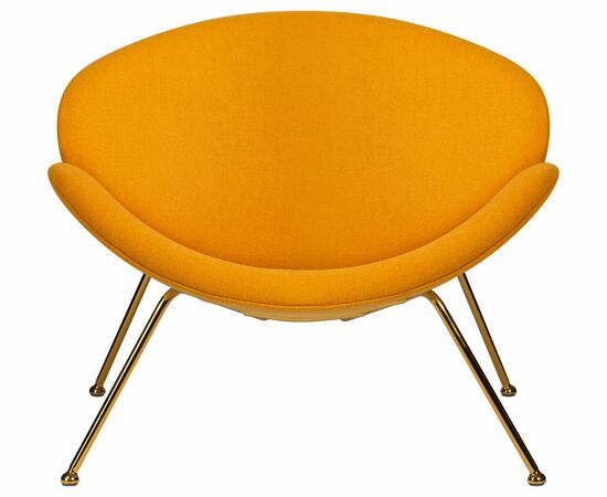 Набор 2 шт Кресло дизайнерское DOBRIN EMILY, желтая ткань AF13, золотое основание, Вариант: желтая ткань AF13, золотое основание, изображение 7 | Интернет магазин мебели и декора LifeDekor