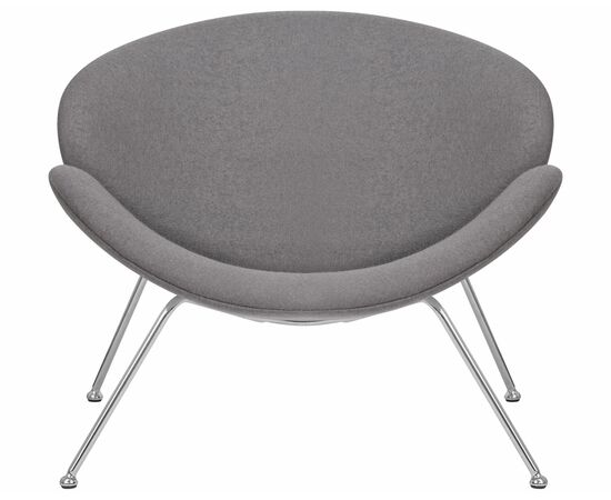 Набор 2 шт Кресло дизайнерское DOBRIN EMILY, серая ткань AF7, хромированная сталь, Вариант: серая ткань AF7, хромированная сталь, изображение 7 | Интернет магазин мебели и декора LifeDekor