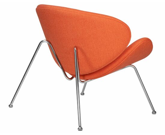 Набор 2 шт Кресло дизайнерское DOBRIN EMILY, оранжевая ткань AF, хромированная сталь, Вариант: оранжевая ткань AF, хромированная сталь, изображение 5 | Интернет магазин мебели и декора LifeDekor