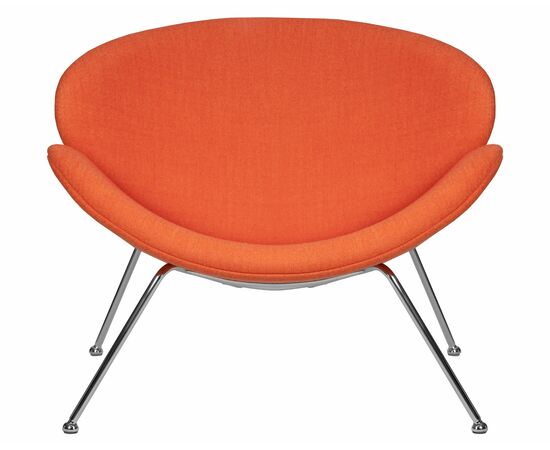 Набор 2 шт Кресло дизайнерское DOBRIN EMILY, оранжевая ткань AF, хромированная сталь, Вариант: оранжевая ткань AF, хромированная сталь, изображение 7 | Интернет магазин мебели и декора LifeDekor