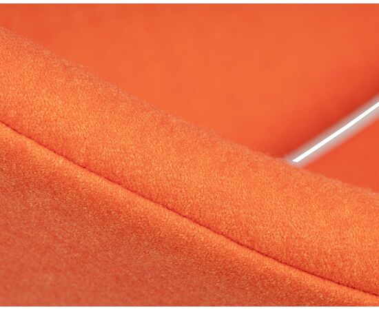 Набор 2 шт Кресло дизайнерское DOBRIN EMILY, оранжевая ткань AF, хромированная сталь, Вариант: оранжевая ткань AF, хромированная сталь, изображение 8 | Интернет магазин мебели и декора LifeDekor