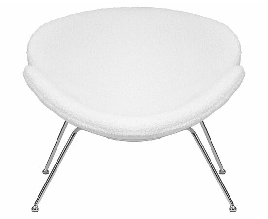 Набор 2 шт Кресло дизайнерское DOBRIN EMILY, белый (букле) ткань , хромированная сталь, Вариант: белый (букле) ткань , хромированная сталь, изображение 7 | Интернет магазин мебели и декора LifeDekor