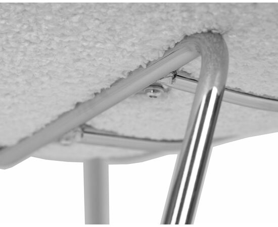 Набор 2 шт Кресло дизайнерское DOBRIN EMILY, белый (букле) ткань , хромированная сталь, Вариант: белый (букле) ткань , хромированная сталь, изображение 9 | Интернет магазин мебели и декора LifeDekor