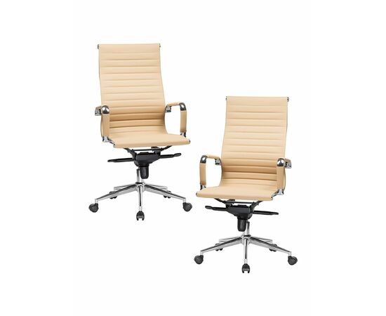 Набор 2 шт Офисное кресло для руководителей DOBRIN CLARK, бежевый, Вариант: бежевый | Интернет магазин мебели и декора LifeDekor