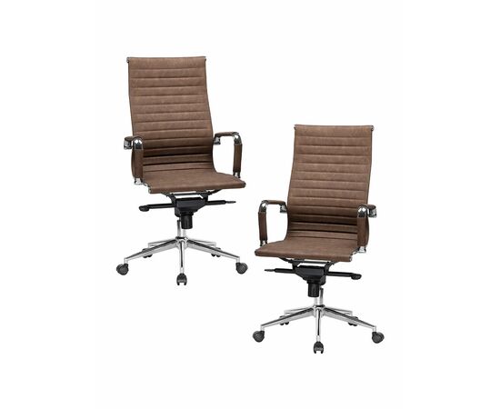 Набор 2 шт Офисное кресло для руководителей DOBRIN CLARK, коричневый лофт №320, Вариант: коричневый лофт №320 | Интернет магазин мебели и декора LifeDekor