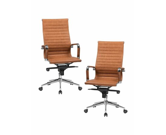 Набор 2 шт Офисное кресло для руководителей DOBRIN CLARK, светло-коричневый №321, Вариант: светло-коричневый №321 | Интернет магазин мебели и декора LifeDekor