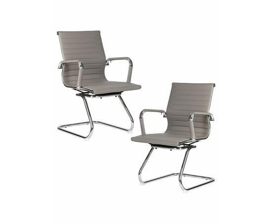 Набор 2 шт Офисное кресло для посетителей DOBRIN CODY, серый, Вариант: серый | Интернет магазин мебели и декора LifeDekor