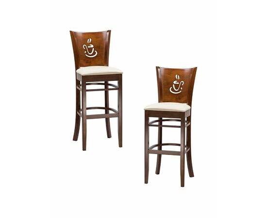 Набор 2 шт Стул барный DOBRIN JERRY BAR, шоколад, кремовый, Вариант: шоколад, кремовый | Интернет магазин мебели и декора LifeDekor
