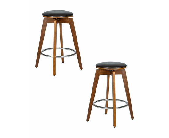 Набор 2 шт Табурет полубарный DOBRIN TOM'66, цвет черный глянец PU ABD 002, Вариант: цвет черный глянец PU ABD 002 | Интернет магазин мебели и декора LifeDekor