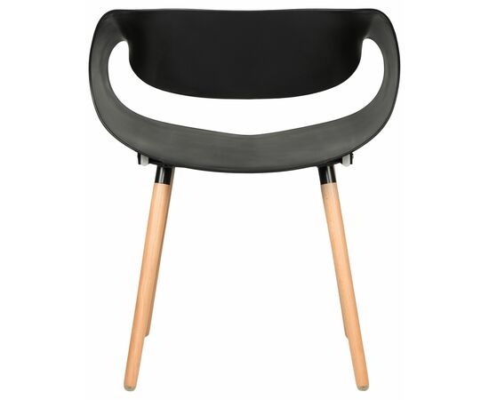 Набор 4 шт Стул обеденный DOBRIN ALIEN, ножки светлый бук, цвет чёрный (B-03), Вариант: ножки светлый бук, цвет чёрный (B-03), изображение 6 | Интернет магазин мебели и декора LifeDekor