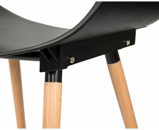 Набор 4 шт Стул обеденный DOBRIN ALIEN, ножки светлый бук, цвет чёрный (B-03), Вариант: ножки светлый бук, цвет чёрный (B-03), изображение 12 | Интернет магазин мебели и декора LifeDekor