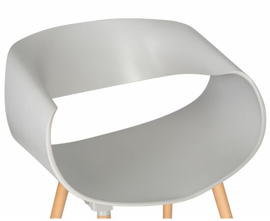 Набор 4 шт Стул обеденный DOBRIN ALIEN, ножки светлый бук, цвет светло-серый (GR-01), Вариант: ножки светлый бук, цвет светло-серый (GR-01), изображение 3 | Интернет магазин мебели и декора LifeDekor