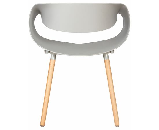 Набор 4 шт Стул обеденный DOBRIN ALIEN, ножки светлый бук, цвет светло-серый (GR-01), Вариант: ножки светлый бук, цвет светло-серый (GR-01), изображение 7 | Интернет магазин мебели и декора LifeDekor