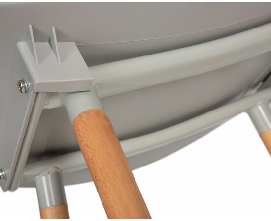 Набор 4 шт Стул обеденный DOBRIN ALIEN, ножки светлый бук, цвет светло-серый (GR-01), Вариант: ножки светлый бук, цвет светло-серый (GR-01), изображение 10 | Интернет магазин мебели и декора LifeDekor