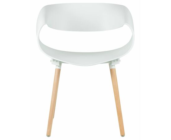 Набор 4 шт Стул обеденный DOBRIN ALIEN, ножки светлый бук, цвет белый (W-02), Вариант: ножки светлый бук, цвет белый (W-02), изображение 6 | Интернет магазин мебели и декора LifeDekor