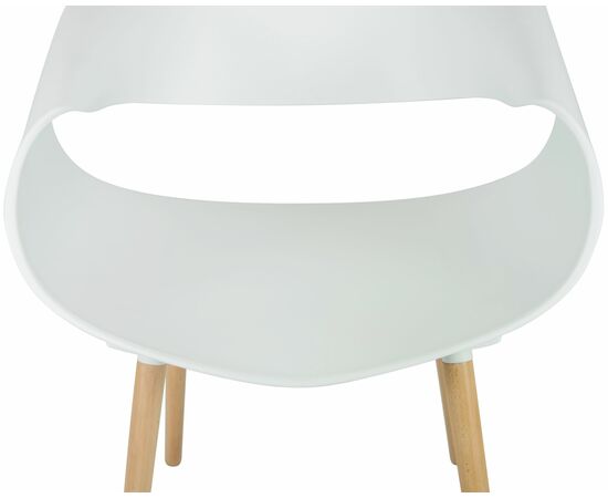 Набор 4 шт Стул обеденный DOBRIN ALIEN, ножки светлый бук, цвет белый (W-02), Вариант: ножки светлый бук, цвет белый (W-02), изображение 8 | Интернет магазин мебели и декора LifeDekor