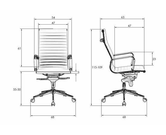 Набор 2 шт Офисное кресло для руководителей DOBRIN CLARK, серый, Вариант: серый, изображение 13 | Интернет магазин мебели и декора LifeDekor