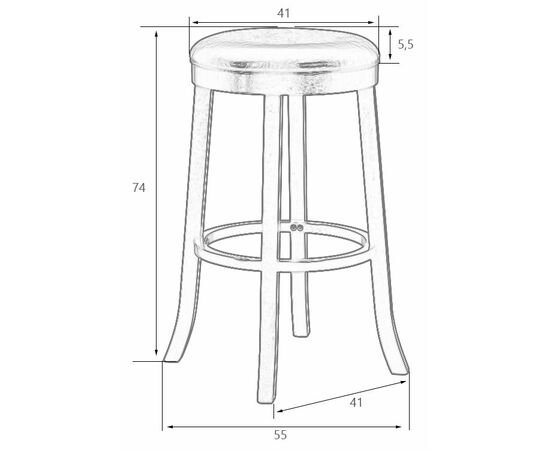 Набор 2 шт Круглый барный табурет DOBRIN BOB BAR, капучино, черный, Вариант: капучино, чёрный, изображение 10 | Интернет магазин мебели и декора LifeDekor