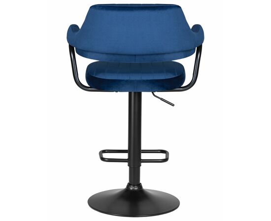 Набор 2 шт Стул барный DOBRIN CHARLY BLACK, синий велюр (MJ9-117), Вариант: синий велюр (MJ9-117), изображение 6 | Интернет магазин мебели и декора LifeDekor