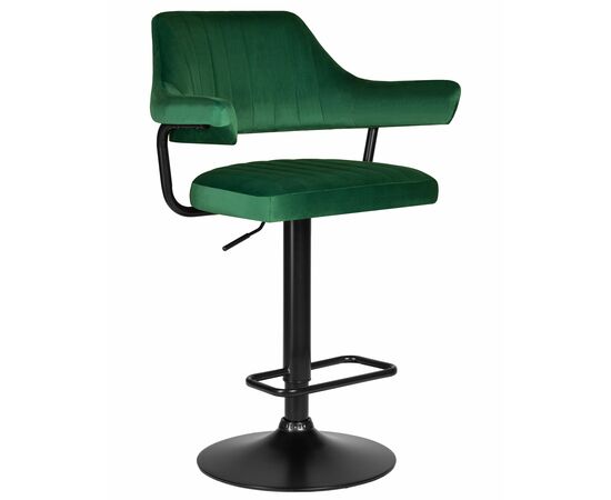 Набор 2 шт Стул барный DOBRIN CHARLY BLACK, зеленый велюр (MJ9-88), Вариант: зеленый велюр (MJ9-88), изображение 2 | Интернет магазин мебели и декора LifeDekor