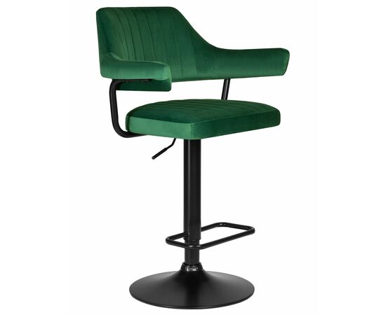 Набор 2 шт Стул барный DOBRIN CHARLY BLACK, зеленый велюр (MJ9-88), Вариант: зеленый велюр (MJ9-88), изображение 3 | Интернет магазин мебели и декора LifeDekor