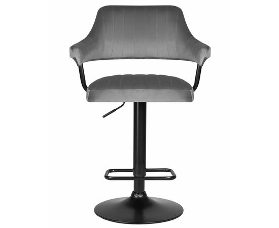 Набор 2 шт Стул барный DOBRIN CHARLY BLACK, серый велюр (MJ9-75), Вариант: серый велюр (MJ9-75), изображение 7 | Интернет магазин мебели и декора LifeDekor