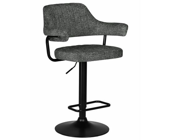 Набор 2 шт Стул барный DOBRIN CHARLY BLACK, серый твид (LEO11), Вариант: серый твид (LEO11), изображение 2 | Интернет магазин мебели и декора LifeDekor